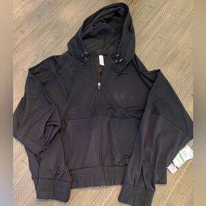 NWT Ideology Mesh Black “Commuter” Hooded Activewear Jacket Sz L